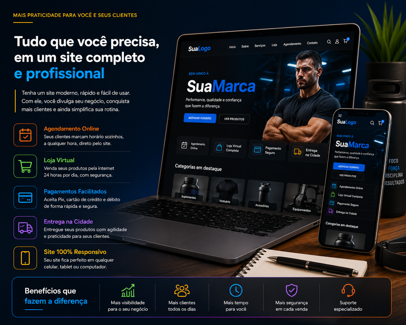 Site profissional para negócio local